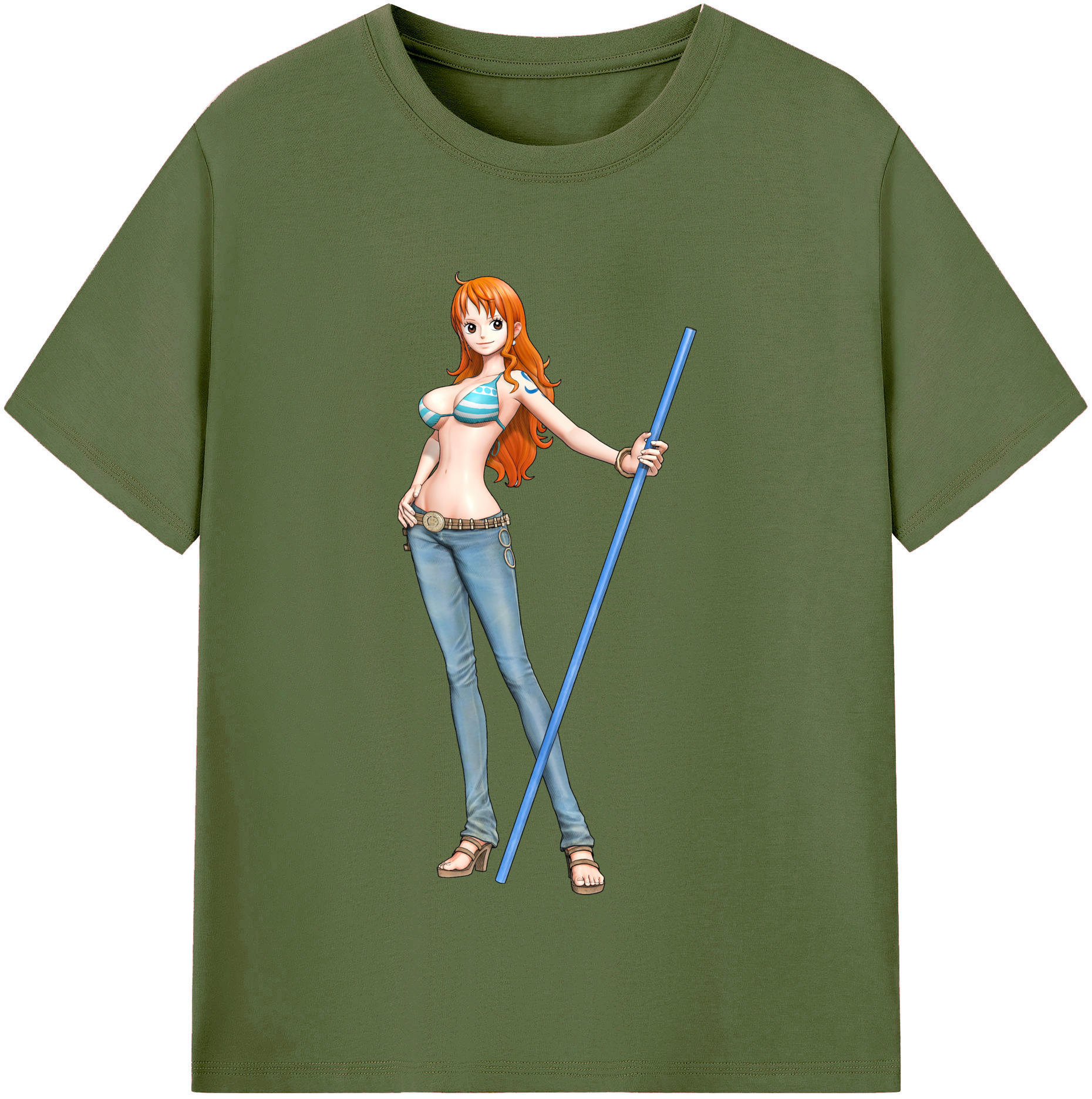 ワンピース ナミ ONE PIECE Nami 綿100％半袖Tシャツ（フロントプリント）